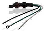any fixture 1 - angled view, black, modular design with three individual led modules connected by flexible wiring harness