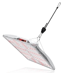 200W Cannabis LED Grow Light 1 - angled view, led grow light panel featuring red and white led arrays in geometric pattern