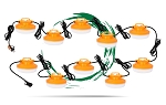 100W Linkable LED Construction Light 1 - arranged layout view, led string light system with 10