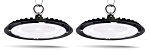 Acoria Series - 11,500 Lumens - 100 Watt - LED High Bay UFO - 3.3ft cord - 5000K Bright White - Pack of 2