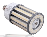 120W E39 LED Corn Bulb 1 - angled view, e26/e27 medium screw base featuring multiple rows of warm white leds arranged