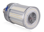 120W E39 LED Corn Bulb 1 - angled view, mogul e39 screw base featuring multiple rows of warm white led chips arranged around