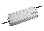 120W LED Auxiliary Power Supply 1 - angled view, silver, led driver power supply with model ss-150va-56 specification label