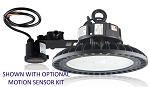 MOTION SENSOR - 150 Watt LED High Bay UFO Corvus Series Lights - 21,000 Lumen - 3.3ft cord