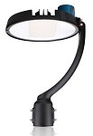 150W Perconi Series - LED Post Top Light | With Photocell, 21,000 Lumens, Color Selectable 40K/50K, DLC Premium 5.1, Black