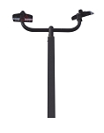 300W LED Stadium Lighting Package 1 - front view, black, dual-head led stadium light featuring adjustable mounting arms