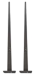 LED Parking Lot Lighting Package 1 - front view, pair of dark bronze led stadium lights featuring sleek tapered housing