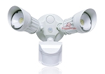 20 Watt Lucana II LED Motion Sensor Flood Light - White Housing