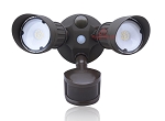 20 Watt Lucana II LED Motion Sensor Flood Light  - Dark, Bronze/Brown Housing