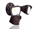 20 Watt - Turin II Series LED Security Light - LED Motion Sensor Flood Light - Bronze color / Brown- 2,400 Lumen - 270 Degree Sensor