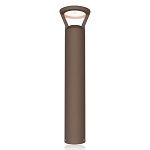 24W LED Round Bollard Light 1 - front view, bronze, cylindrical post design with distinctive top-mounted luminaire head