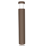 24W LED Round Bollard Light 1 - front view, cylindrical post design with integrated led light engine at top clean modern