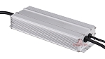 300W LED Auxiliary Power Supply 1 - 3/4 view, silver, extruded aluminum led driver with ribbed heat sink housing