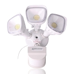 30 Watt - Turin II Series LED Security Light - Motion Wall Light -3600 Lumen - 240 Degree sensor - White housing - 5000K Light Color - Square heads