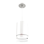 21W LED Pendant or Surface Mount Light 1 - angled view, white, cylindrical led pendant light with clean minimalist design