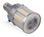 35W LED Standard Base Corn Bulb 1 - angled view, silver, led corn bulb featuring high-output smd led array with 360-degree