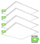 40W 2x2 LED Troffer Light 1 - infographic 'battery' showing led panel light battery backup system with multiple panel layers