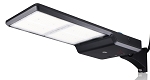 450W Shoebox LED Parking Lot Light 1 - 3/4 view, black, large rectangular led array panel and adjustable slip-fitter mounting