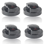 LED Photocell Bypass Cap 1 - angled view, black, led area light fixtures with rounded square housing design
