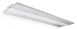 500W LED Linear High Bay Light 1 - angled view, white, led troffer light fixture with rectangular aluminum housing