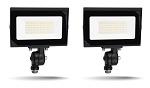 2 Pack - Hetria Lighting - Luri Series - 9,200 Lumens - 80 Watt - LED Flood Light - Knuckle/Conduit Mount - 5000K Bright White