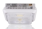 55W LED Parking Garage Canopy Light 1 - angled view, white, led parking garage light fixture with rectangular housing