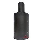 LED Light Pole Tenon Adapter 1 - 3/4 view, black, powder-coated led landscape spot light with cylindrical housing