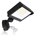 Color Selectable - Motion Sensor - Tigan Series - 8,400 Lumens - 60 Watt - LED Flood Light with Junction Box - Color Selectable 30K/40K/50K - Knuckle Mount