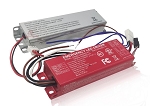 8W LED Light Accessory 1 - angled view, silver and red, two emergency led drivers showing standard silver aluminum unit