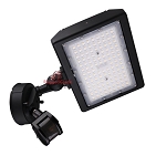 80W Kivo II LED Flood Light with Motion Sensor and Junction Box Knuckle Mount