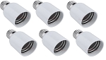 Socket Adapter Use Any Large Base 1 - angled view, ceramic lamp socket adapters converting e26 medium base to e39 mogul base