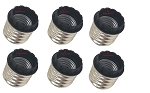 Socket Adapter Use Any Standard Base 1 - 3/4 view, black rubber and silver metal, ruggedgrade branded weatherproof lamp