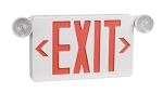5W LED Emergency Exit Sign 1 - front view, white, led exit sign with red exit text and directional arrows