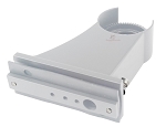 LED Light Arm Mount Bracket - angled view, white, mounting bracket designed for led fixtures, featuring angled bracket design