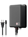 100W LED Low Voltage Landscape Transformer 1 - angled view, dark gray plastic led timer control box with digital display