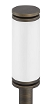 2.5W LED Landscape Pathway Light 1 - front view, finished led bollard light with white polycarbonate cylindrical diffuser