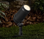 3.6W LED Landscape Spot Light 1 - installed, black powder-coated led landscape spot light with adjustable knuckle mount