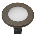 1.8W LED Landscape Pathway Light 1 - angled view, antique bronze led landscape spot light featuring circular frosted lens