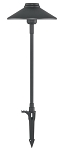 1.6W LED Landscape Pathway Light 1 - side view, dark bronze, led landscape spot light with wide conical shade