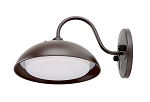 28 Watt LED Goose Neck Wall Light - 3000 Lumens - 2700K/3000K/4000K/5000K/6500K - Adjustable - With Photocell - Brown Housing