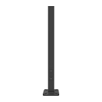 LED Square Steel Light Pole 1 - front view, dark bronze, powder-coated led bollard light with tall rectangular post design