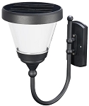 Solar 5 Watt - LED Round Wall Mount  -  390 Lumens - 5000K - Brown Housing