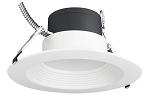 12W LED Recessed Can Light 1 - 3/4 view, led recessed downlight fixture with stepped baffle design and housing