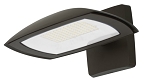 80W LED Outdoor Security Flood Light 1 - angled view, dark bronze, led street light featuring sleek aerodynamic housing