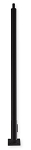 LED Round Steel Light Pole 1 - side view, black, powder-coated led bollard light featuring tall cylindrical design
