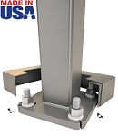 American Made Light Pole - 4 inch Square Tube Light Pole - 11 Gauge Thickness  - Premium Surface Mount Light Poles - 