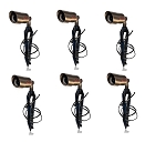  6-Pack- Moran Series - LED Landscape Spot Light Kit - 5W LED MR16 Bulb Included - 12v DC Low Voltage Lights - 2700K (Lights Only)