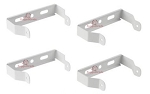 LED Wall Mount Bracket 1 - 3/4 view, white, mounting brackets designed for led fixtures or electrical components l-shaped