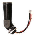 2W Adjustable- 1 2 inch External Entrance 1 - angled view, cylindrical photocell sensor with threaded mounting base