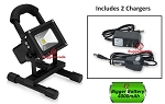 10 Watt LED Flood light   800 Lumens  Portable LED Work Light - Black